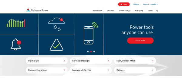 Screenshot Website Alabama Power