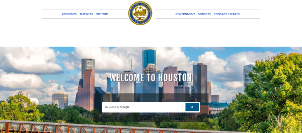 Screenshot Website City of Houston